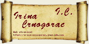 Irina Crnogorac vizit kartica